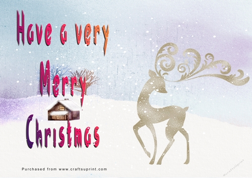 No Cut Just Print Christmas Cards
