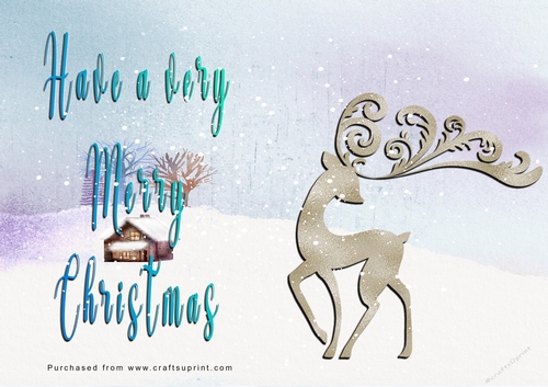 No Cut Just Print Christmas Cards