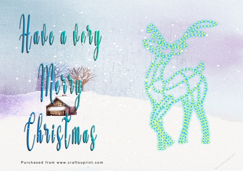 No Cut Just Print Christmas Cards