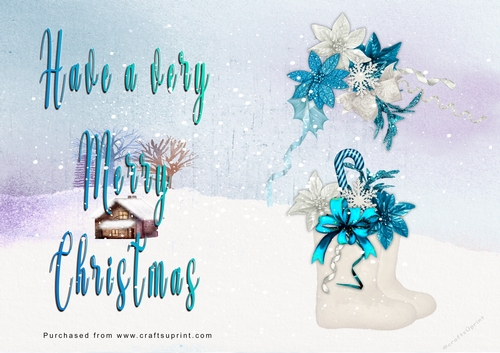 No Cut Just Print Christmas Cards