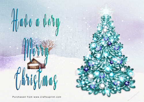 No Cut Just Print Christmas Cards