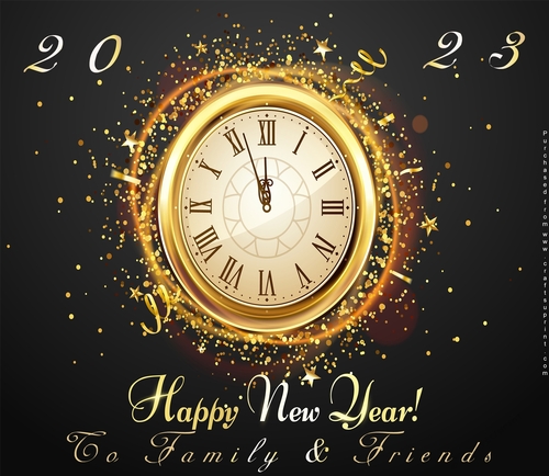 No Cut Just Print New Year 6 x 6 card front