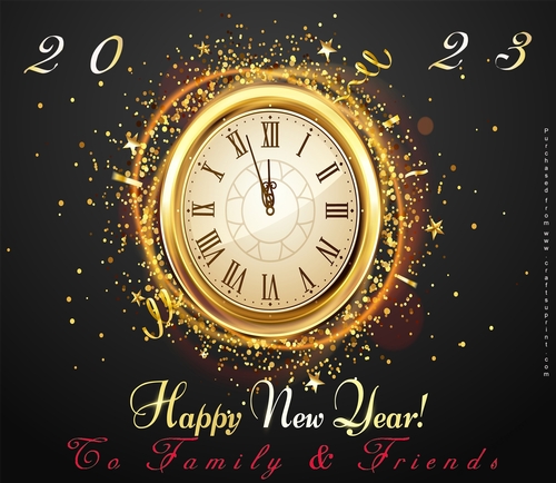 No Cut Just Print New Year 6 x 6 card front