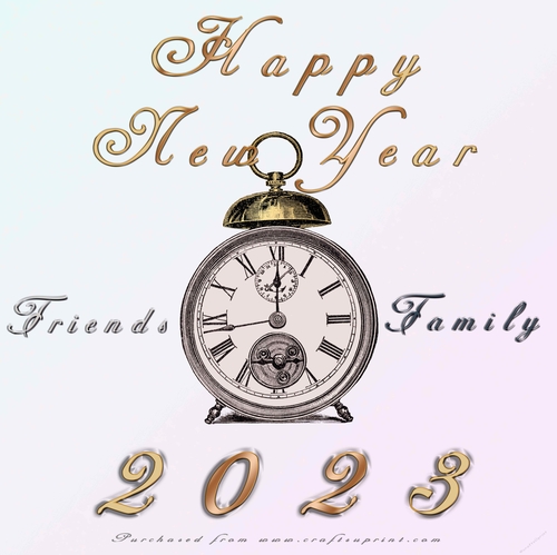 No Cut Just Print New Year 6 x 6 card front