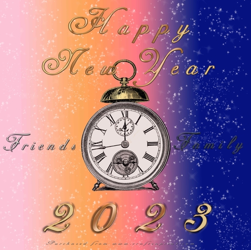 No Cut Just Print New Year 6 x 6 card front