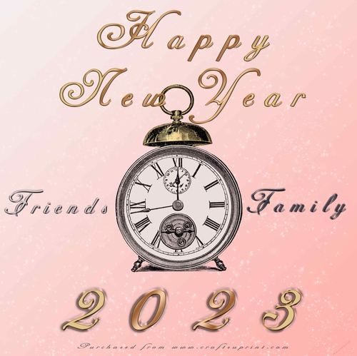 No Cut Just Print New Year 6 x 6 card front