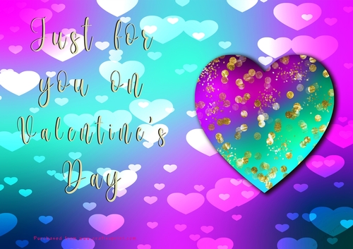No Cut Just Print Valentines Day Card