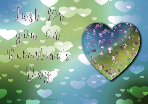 No Cut Just Print Valentines Day Card