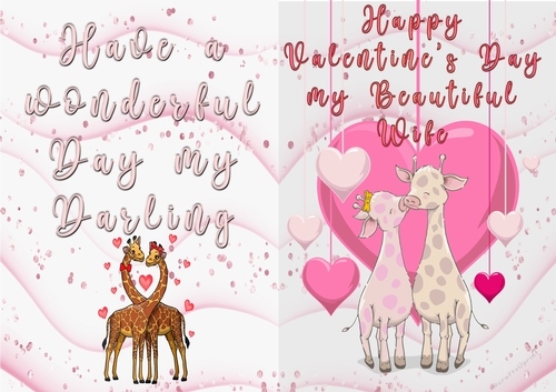 No Cut Just Print Valentines Day Card