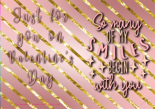 No Cut Just Print Valentines Day Card