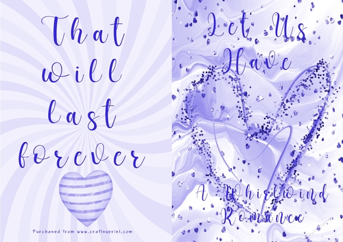 No Cut Just Print Valentines Day Card