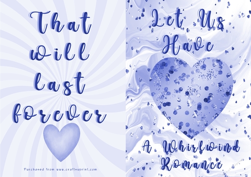 No Cut Just Print Valentines Day Card