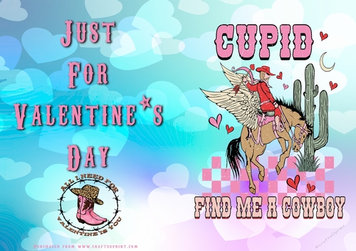 No Cut Just Print Valentines Day Card
