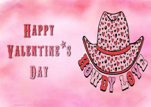 No Cut Just Print Valentines Day Card