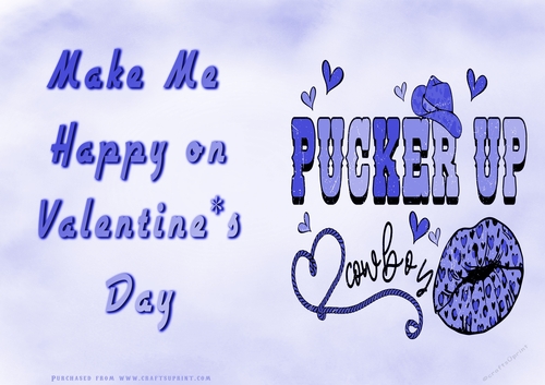 No Cut Just Print Valentines Day Card