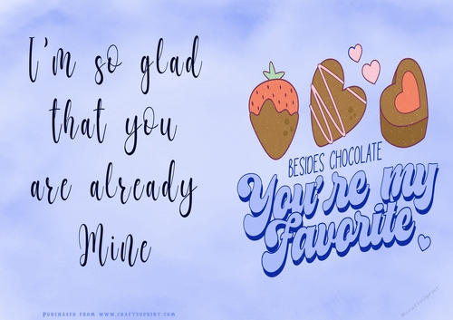 No Cut Just Print Valentines Day Card