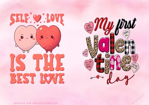 No Cut Just Print Valentines Day Card