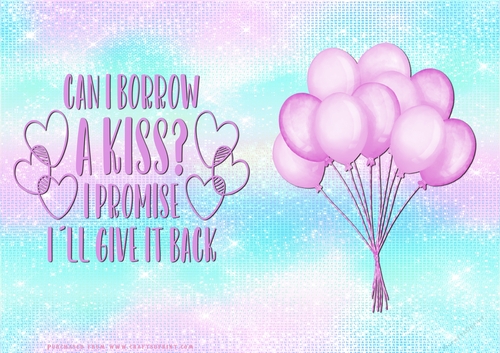 No Cut Just Print Valentines Day Card