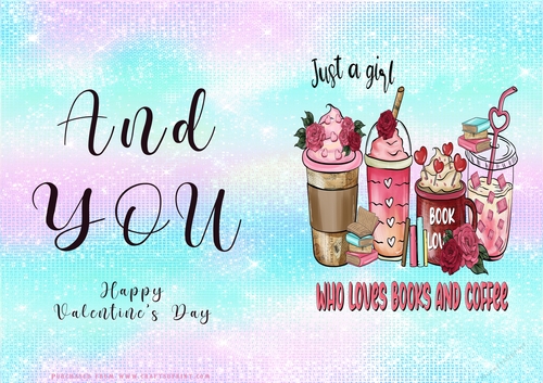 No Cut Just Print Valentines Day Card