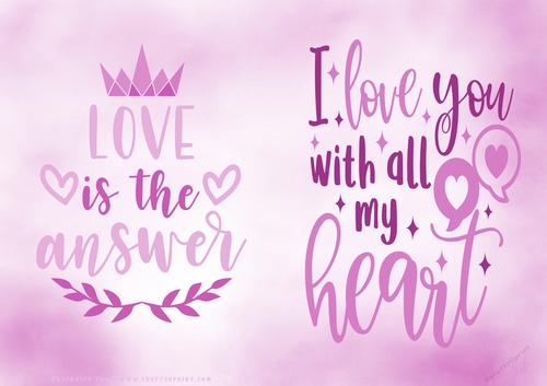 No Cut Just Print Valentines Day Card