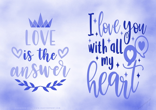 No Cut Just Print Valentines Day Card
