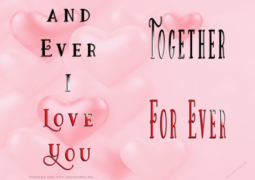 No Cut Just Print Valentines Day Card