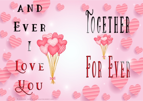 No Cut Just Print Valentines Day Card