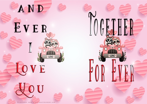 No Cut Just Print Valentines Day Card