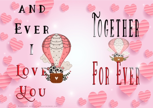 No Cut Just Print Valentines Day Card