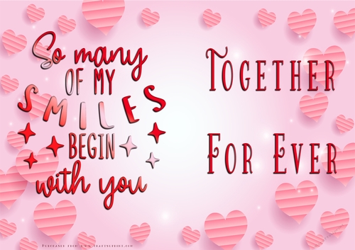 No Cut Just Print Valentines Day Card