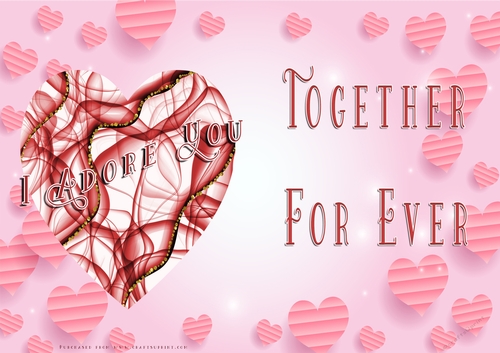 No Cut Just Print Valentines Day Card