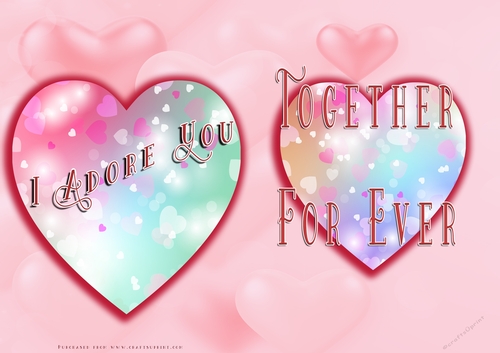 No Cut Just Print Valentines Day Card