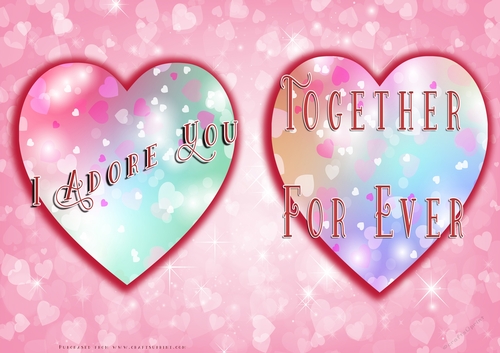 No Cut Just Print Valentines Day Card