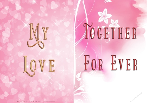 No Cut Just Print Valentines Day Card