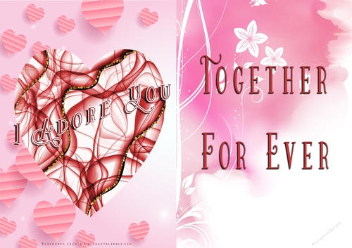 No Cut Just Print Valentines Day Card
