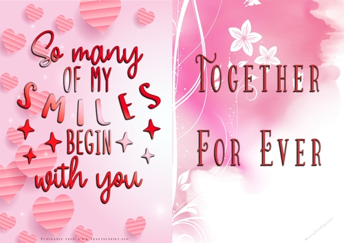 No Cut Just Print Valentines Day Card
