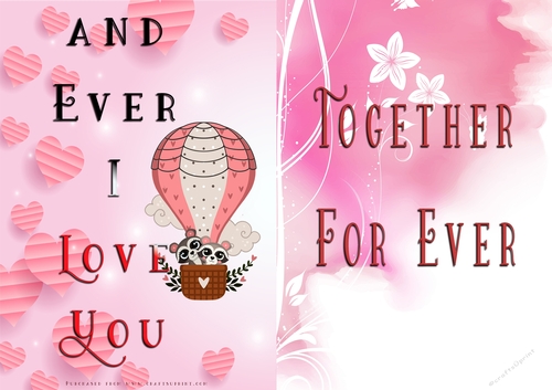 No Cut Just Print Valentines Day Card