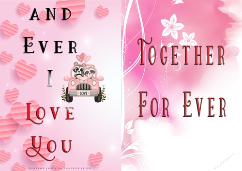 No Cut Just Print Valentines Day Card