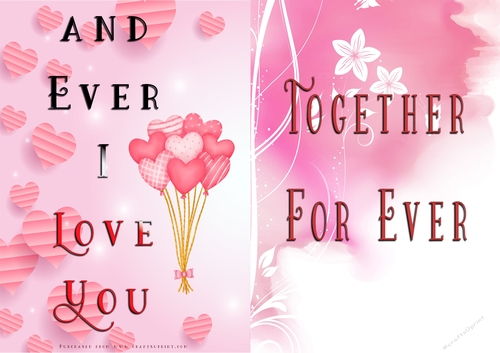 No Cut Just Print Valentines Day Card