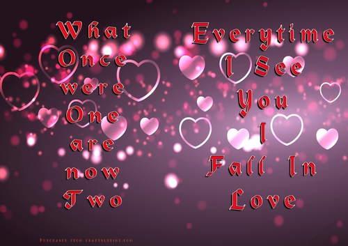 No Cut Just Print Valentines Day Card