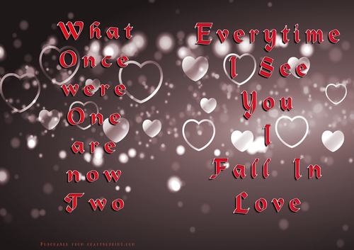 No Cut Just Print Valentines Day Card