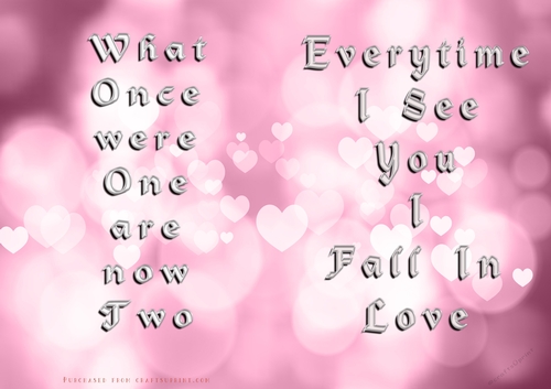 No Cut Just Print Valentines Day Card