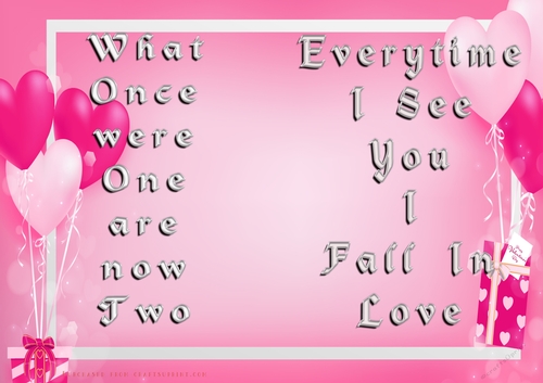 No Cut Just Print Valentines Day Card