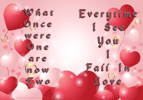 No Cut Just Print Valentines Day Card