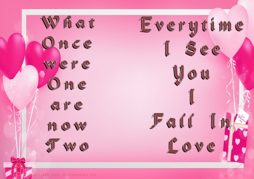 No Cut Just Print Valentines Day Card