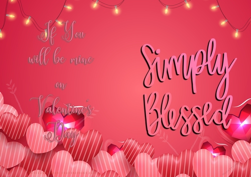 No Cut Just Print Valentines Day Card