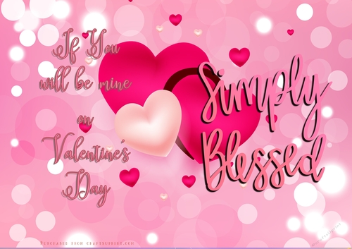 No Cut Just Print Valentines Day Card