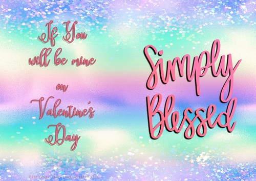 No Cut Just Print Valentines Day Card