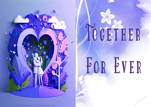 No Cut Just Print Valentines Day Card