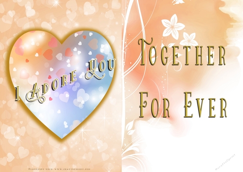 No Cut Just Print Valentines Day Card
